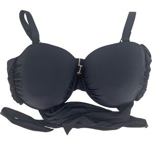 NWT Swimsuits For All Gabifresh Gabi Fresh Black Bikini Top 22E/F